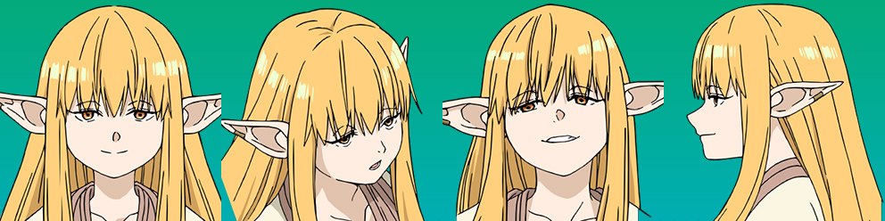 アニメ『葬送のフリーレン』のゼーリエ(正面・横顔の表情差分)